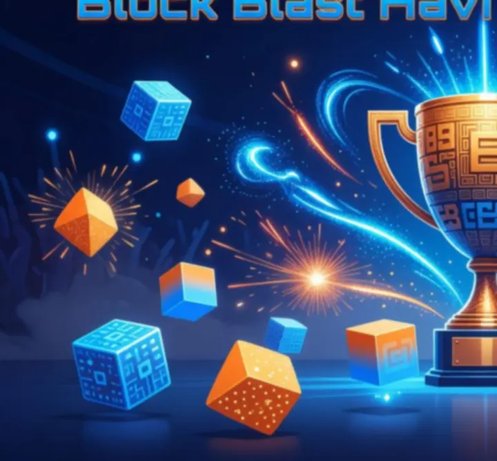 Kiemelt havi Block Blast kihívás látványos, színes blokkokkal és jutalom jelvényekkel