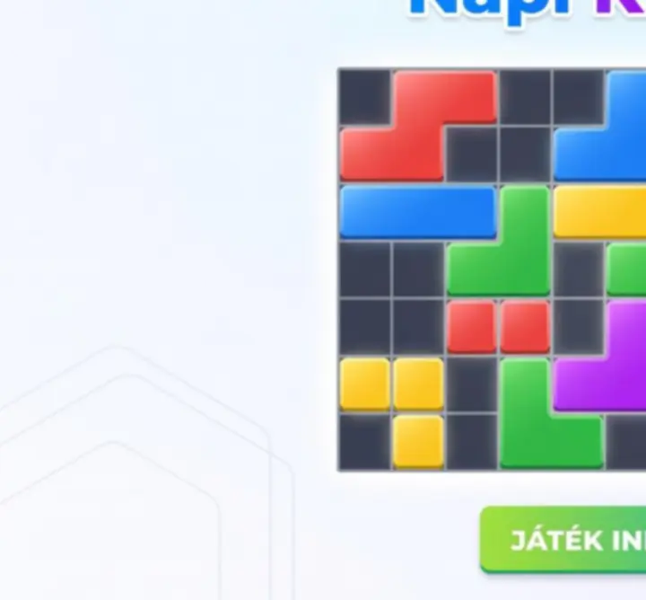 Block Blast napi kihívás pálya, amely speciális elrendezést és extra pontszerzési lehetőségeket kínál.